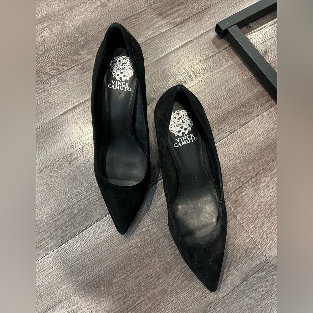 Vince Camuto Black Suede Pump